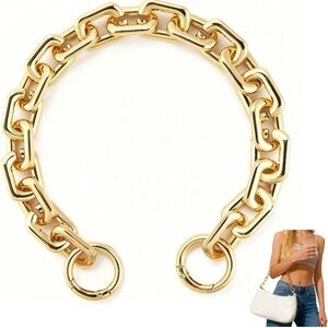 Chunky Gold Metal Bag Chain for Arm or Decorative Bag Accessory